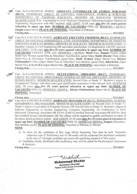 FPSC Jobs 2023 Advertisement No 9 3 FPSC Jobs 2023 Advertisement No 9