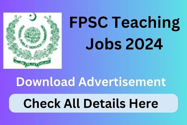 FPSC Teaching Jobs 2024 21 FPSC Teaching Jobs 2024
