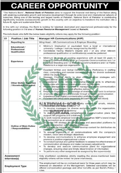 NBP Jobs 2024 Online Apply - National Bank of Pakistan Jobs
