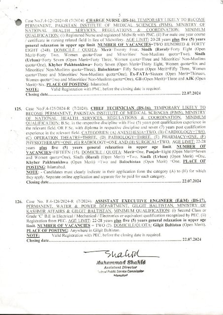 FPSC Jobs 2024 Advertisement No 7 5 fpsc jobs 2024 advertisement no7 page 0005