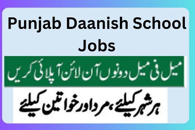 Punjab Daanish School Jobs 2024 Online Apply