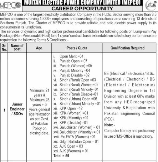 MEPCO Jobs 2025 1 mepco sdo jobs mepco junior engineer jobs