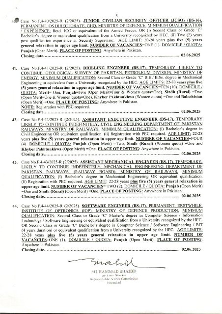 FPSC Jobs 2025 Advertisement No 02 Online Apply