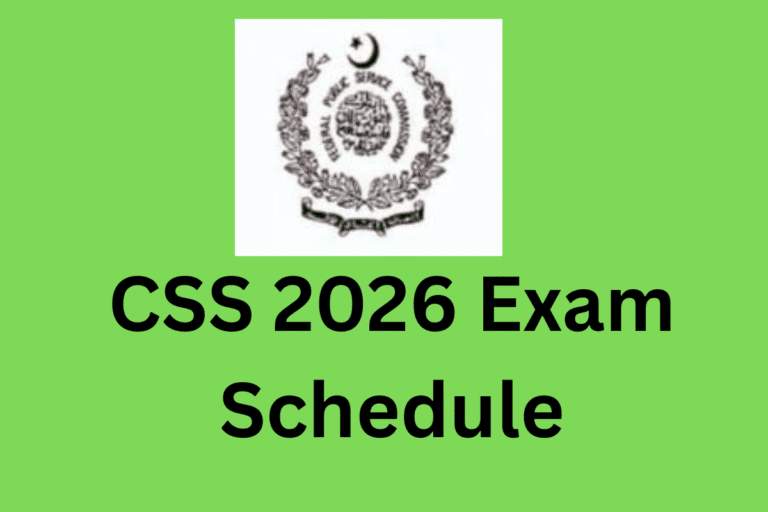 CSS 2026 Exam Schedule
