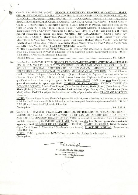 FPSC Jobs 2025 Advertisement No 04 10 FPSC Jobs 2025 Advertisement No 04 007